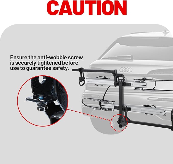 200 lbs. Hitch Mount Bike Rack, fits Cars, SUVs, RVs, Trailers with 2 Inch Receiver