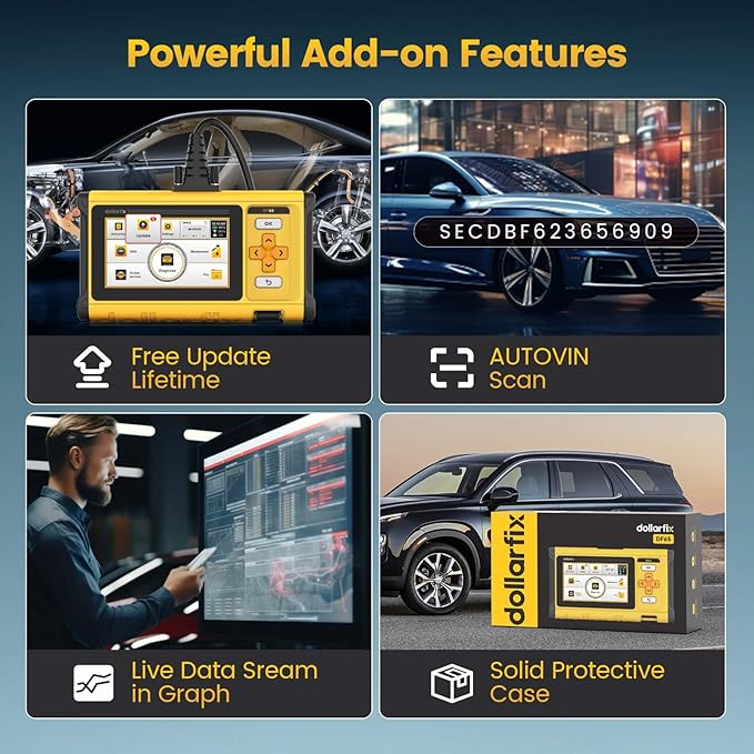 OBD2 Scanner Diagnostic Tool, ECM/TCM/ABS/SRS 4 System Deeply Scanner for Car, Support FCA SGW, BIDirectional Scan Tool Active Test with Oil/EPB/SAS/TPMS/ETS/NJEC 10 Resets, Lifetime Free Update