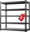 Garage Shelving, 48" Wide 5-Tier 3000lbs, Boltless Assembly, Adjustable Large Garage Storage Shelves, 48" W x 24" D x 72" H Heavy Duty Storage Rack