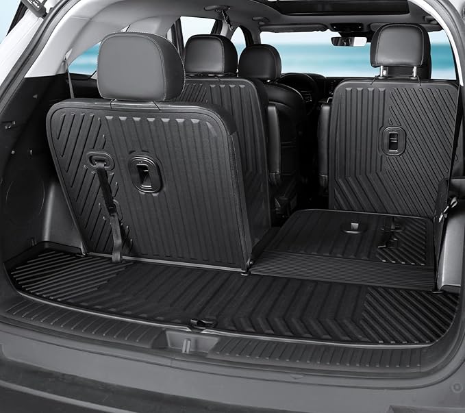 GALVAGNIATE Floor Mats for 2021-2024 2025 Kia Sorento 6-Seat/7-Seat (Not for Hybrid), All Weather TPE Floor Mat and 2-in-1 Cargo Liner with Backrest Mat for Sorento Accessories