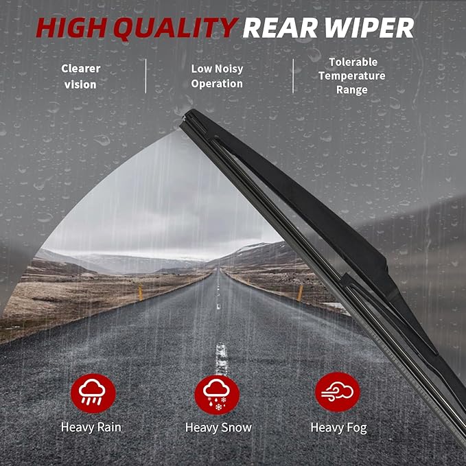 OTUAYAUTO Premium Windshield Wiper Blades - Replacement for Toyota Venza 2009-2016 - Precision Fit, All-Weather Performance, Front and Rear Wiper Blades, J/U Hook - 26"+22"+12" (Pack of 3)