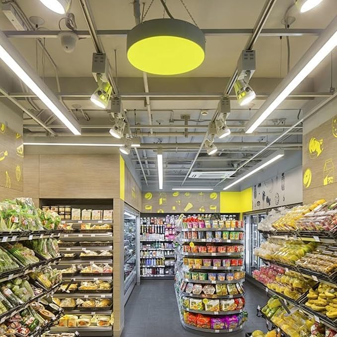 4FT LED Linear Strip Light Fixture, 4 Foot LED Shop Lights 40/32/24W 35/40/5000K CCT Selectable,Surface Mount and Hanging Ceiling Lighting Fixture for Garage, Warehouse, Workshop, Supermarket (4)