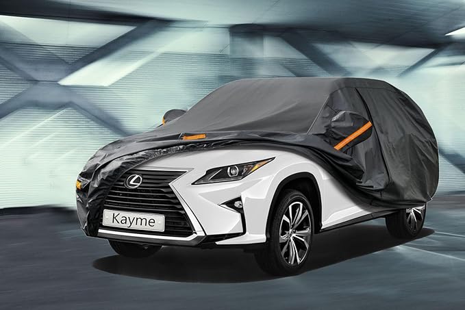 Kayme 7 Layers SUV Car Cover Custom Fit for Lexus RX350 RX 350/RX300/330/350L (2003-2025) Waterproof All Weather for Automobiles, Outdoor Full Cover Rain Sun UV Protection.