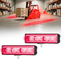 LED Forklift Safety Light Red for AGV Automated Guided Vehicle, Forklift Truck, Industrial Lift, Warehouse Safety, IP67 Waterproof, Aluminum Housing (2PCS)