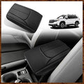 Muslogy Center Console Cover Compatible with Subaru Forester 2025 Accessories Armrest Cover Lid Cushion Protector Anti-Scratch Vegan Leather Extra Soft (Black/Gray Stitching)