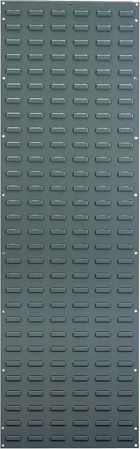 Akro-Mils 30118 Heavy Duty Wall Mount Garage Storage Steel Louvered Panel | Wall Storage Bin Hanging Organizer System for AkroBins, 18-Inch W x 61-Inch H, Grey, Single