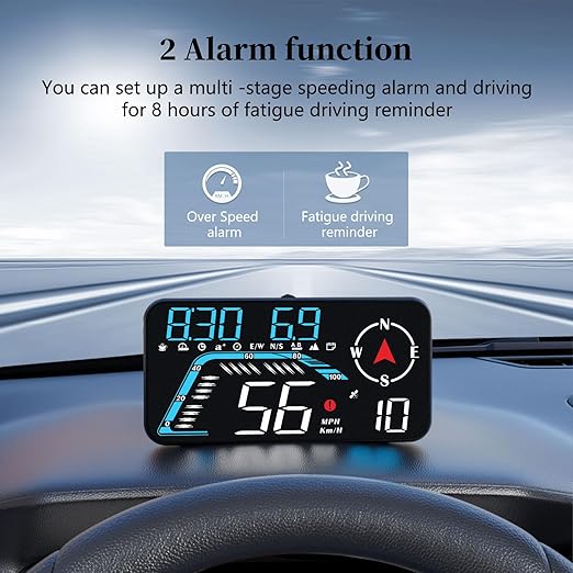 Head Up Display G12, A Car Head Up Display with Multifunctional Mileage Display, Suitable for All GPS Speedometer Models, USB Plug and Play, Easy Installation
