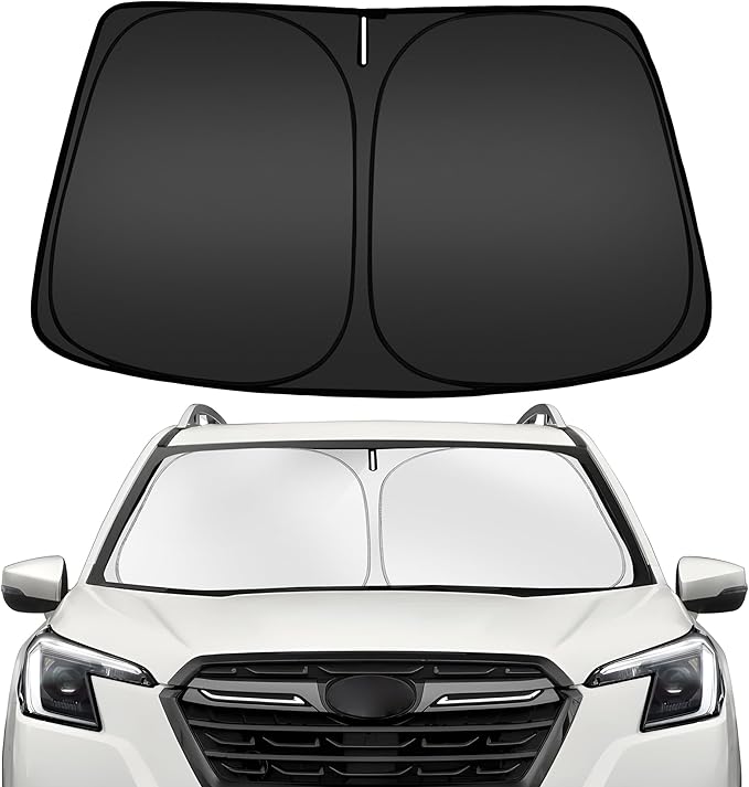 ARISMOTOR Windshield Sun Shade for S-ubaru Forester 2019-2024, Custom Fit Foldable Front Window Sunshade Sun Visor Protector, Block UV Rays Keep Your Car Cooler