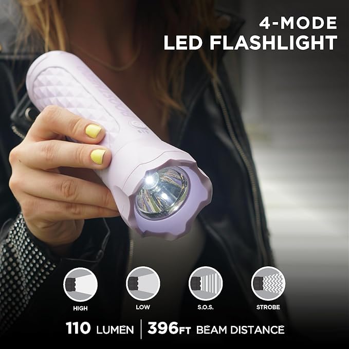 BoostHero Portable Car Battery Jump Starter, 6,000mAh Power Bank, LED Flashlight, with Smart Jumper Cables for up to 6.0L Gas/4.0L Diesel Engines (Lilac)