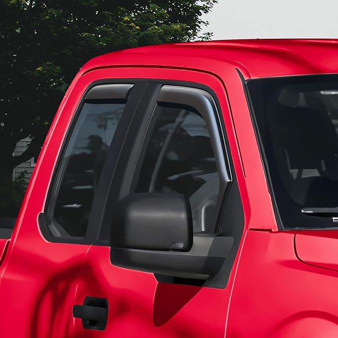 Voron Glass in-Channel Extra Durable Rain Guards for Ford F150 2015-2020 SuperCab, Window Deflectors, Vent Window Visors, 4 Pieces - 230095