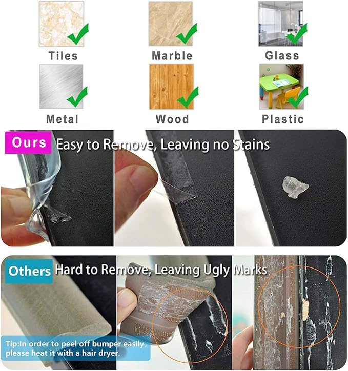 Wall Corner Protector - 4PCS, 59"x1.18" - Self Adhesive Clear Corner Protectors for Walls, Cabinet Doors, Edge Protector Trim; Easy to Install Corner Guards for Walls (150cm x 3cm)