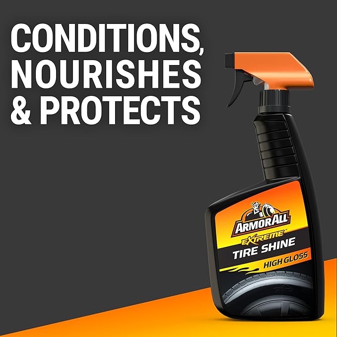 Armor All Car Tire Shine, One-Step Tire Shine Spray for Precise, Even Shine and Minimal Overspray - 2 Count