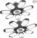 TANBABY Garage Lights, 250W Deformable Ceiling LED Shop Lights, 20000LM LED Light 6500K Garage Lighting 7+1 Adjustable Panels Bulb
