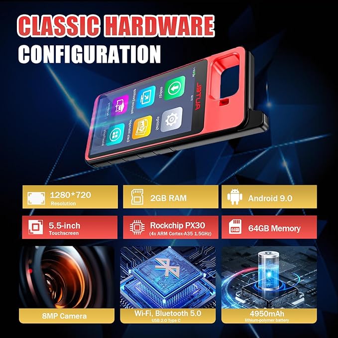Autel KM100 Scanner Same as KM100X/E, Lite of IM508S Pro IM608 PRO 2 Programming Tool Free Update OBD Learning On 99% Car, Scan VIN/License Built-in APB112