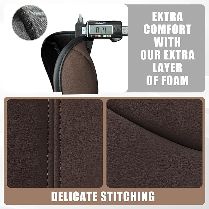 Muslogy Center Console Cover Compatible with Honda Pilot 2023 2024 2025, 2024-2026 Ridgeline/Passport Accessories Armrest Cover Pad Lid Cushion Middle Console Protector Leather Extra Soft(Dark Brown)