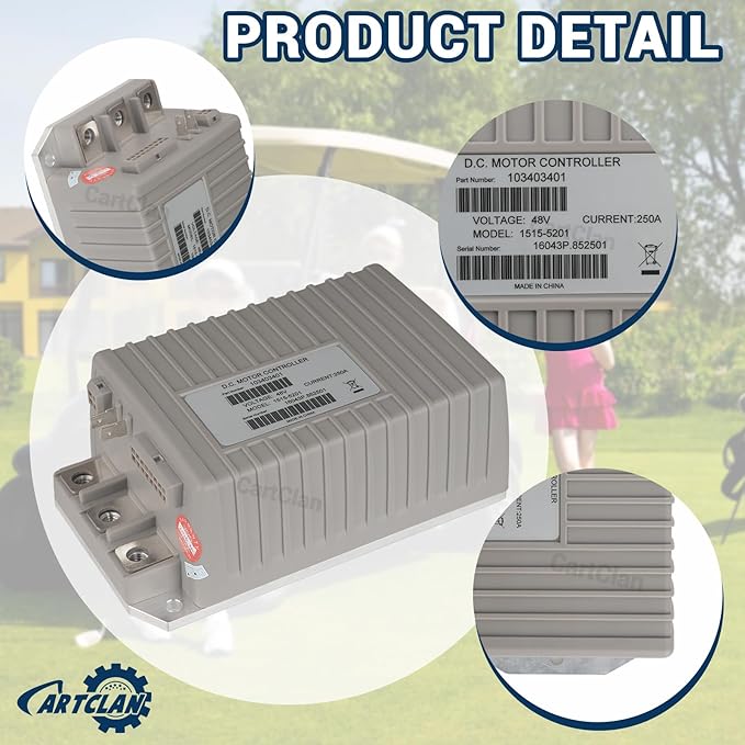 48V 250A Club Car DC Motor Controller, Golf Cart DC Motor Controller Speed Controller Suitable for Club Car Precedent/DS Golf Carts