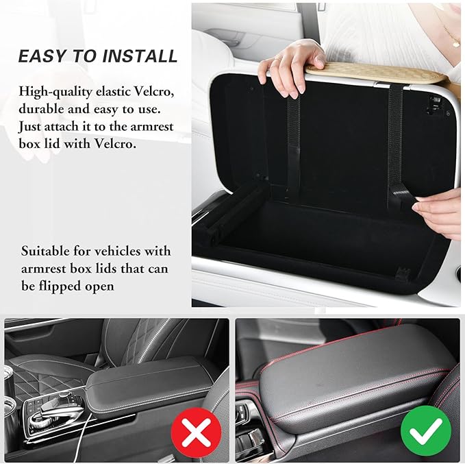Car Center Console Cover, Armrest Cover for Storing Water Cups, Tissues, Cards, and Phones, 4-in-1 Center Cover with Soft Leather and High Resilience Memory Foam (Light Beige)