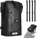 Motorcycle Tail Bag, 15L Waterproof Motorcycle Saddle Bag, 2 Size and 3 Color Options Travel Bag, PVC Luggage Bag, Rear Seat Bag, Classic Black GT-15BL