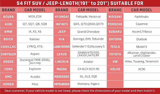 SUV Cover Waterproof All Weather Protection with Red Stripe Design, Car Cover Universal Fit Ford Explorer, Toyota Highlander, Honda Pilot, Dodge Durango, BMW X5 X6, Lexus RX350