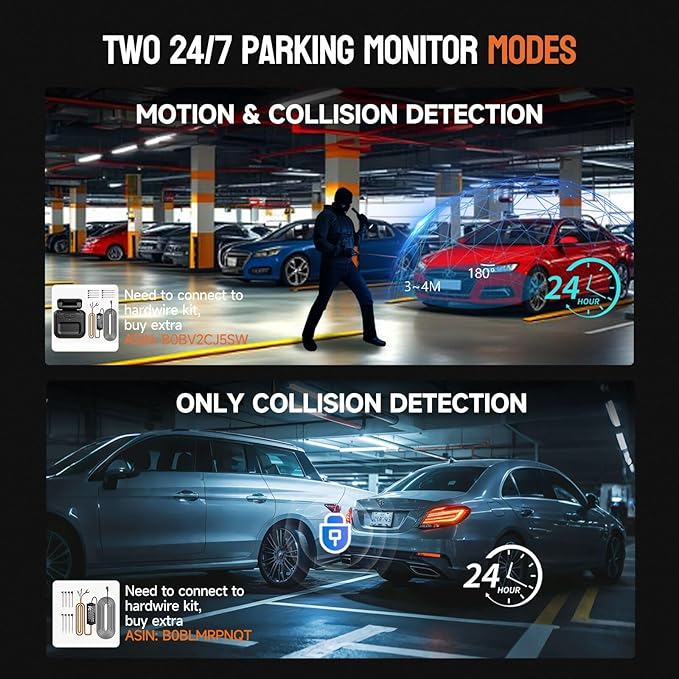 AI Dash Cam Front Rear Inside with Driver Monitor System, 360° Car Camera 4K, 4 Channel Camera for Cars Built-in WiFi GPS, Dashcam with 128GB SD Card, Night Vision, 24H Parking Mode, Upgrade DMS V8Pro
