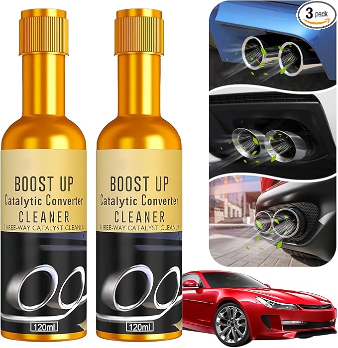 Catalytic Converter Cleaner,120 ml Auto Parts Engine Cleaner, Exhaust System Pipe Carbon Removal Treatment Additive Oil, Fuel System Treatment Oil Additive for Gas and Diesel Car (120ml-2PC)