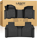 LASFIT Floor Mats 2019-2025 for Chevy Silverado/GMC Sierra 1500, 2020-2025 2500HD 3500HD Crew Cab Only/Bench Seat (Only Fit with Rear Under-Seat Storage, But Not Fit 2nd Row Plastic Storage)