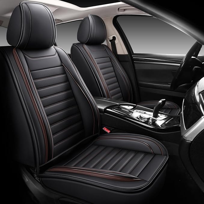 Car Seat Covers,Car Seat Protector Waterproof,Seat Covers Front, Car Seat Protectors,Automotive Seat Covers Fit for Most Cars Brown