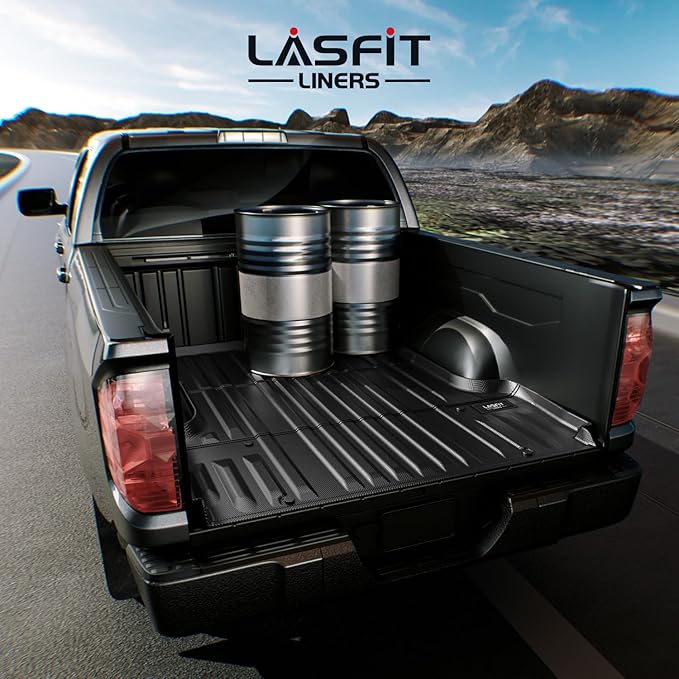LASFIT Bed Mat for Toyota Tundra 2007-2021 Truck Bed Mat(5.5FT,5.5') All Weather 5.5 FT Bed Liner for Toyota Tundra Accessories TPE Trunk Mat Cargo Mat, Black