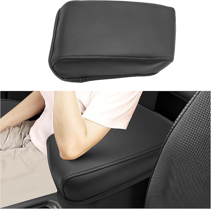 SXCY for 2024 VW Taos/Tiguan Armrest Cover for Volkswagen Taos/Tiguan 2024 Accessories 2022-2024 Taos/2018-2024 Tiguan Center Console Cover 2024 Taos Middle Console Cover (Thin Leather Cover)