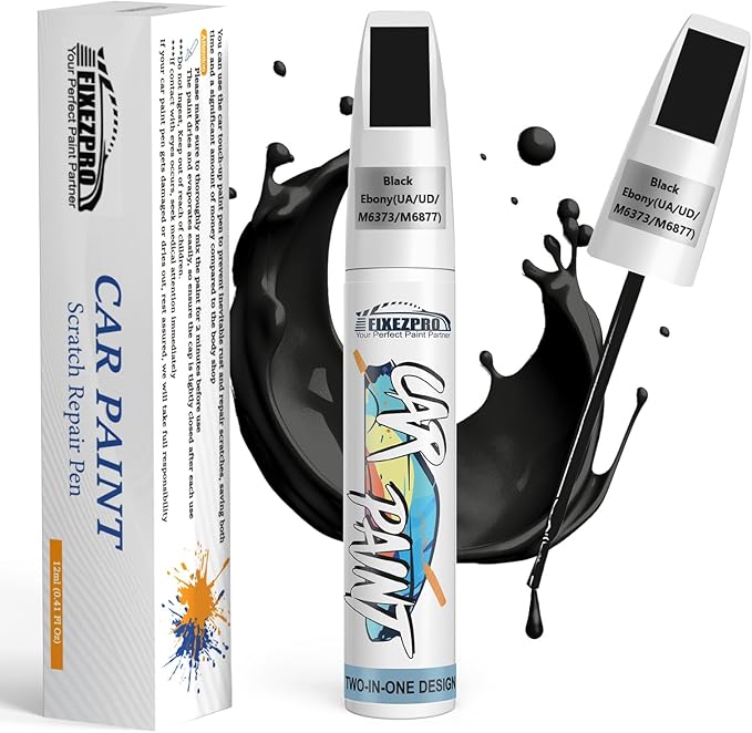 Black Ebony(UA/UD/M6373/M6877) Touch Up Paint for Ford, Car Paint Scratch Repair Remover Pen Color Exact Match, Quick and Easy Fix Automotive Chips and Nicks Scuff