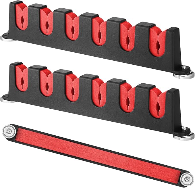 2 Pcs Magnetic Fishing Rod Holder for Car Fishing Pole Rack Vertical Rod Storage Holders for Truck Bed Boat Wall Garage Door