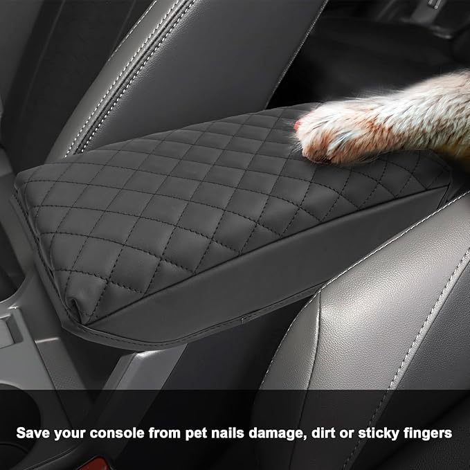 SXCY for 2024 2025 Crosstrek Armrest Cover (Thickened) for Subaru Crosstrek 2025 Accessories 2024 2025 Crosstrek Center Console Cover 2025 Crosstrek Middle Console Cover (Checked Pattern)