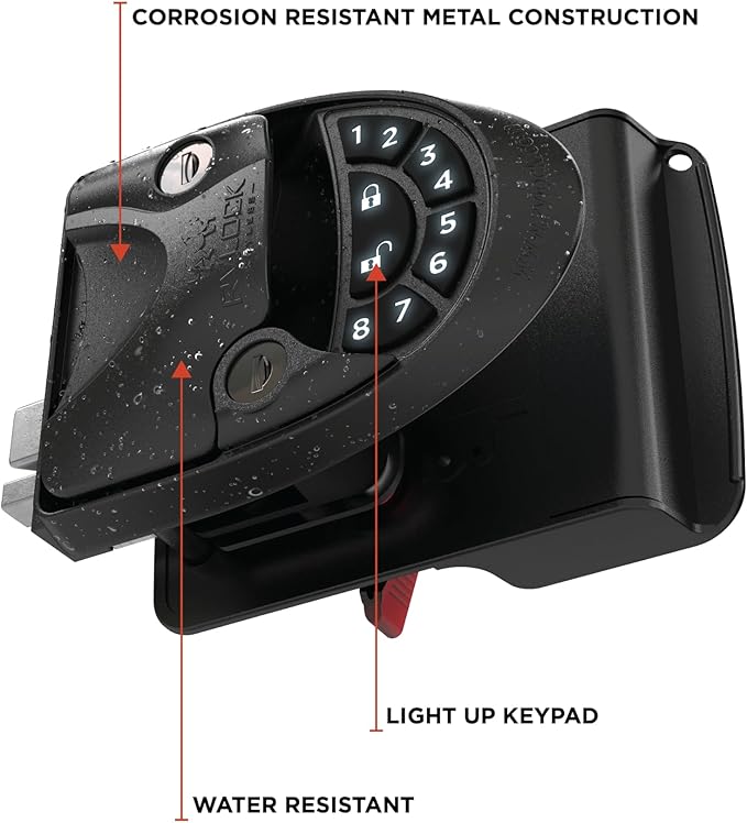 RVLOCK V4 RV Door Lock Keyless Entry with Remote, Secure and Convenient Camper Latch Replacement, Durable RV Door Lock Replacement for Trailers with Patented Security Technology