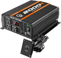 2000 Watt car Power Inverter 12V to 110V/120V Inverter for car Truck semi Truck Vehicles Camping with 1 USB Ports and 2 AC Outlet Power Converter with LCD Display 2000W Inverter
