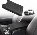 Muslogy Center Console Armrest Cover Compatible with Ford F-150 F150 2009-2014 Comfort Armrest Pad Arm Rest Cushion Vegan Leather Protector Regular Thick(Bucket Seat ONLY)