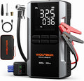 WOLFBOX 3000A Jump Starter with Air Compressor, 16000mAh&160PSI Portable Car Battery Jump Starter with 65W Fast Charge, 12V Battery Pack (8L Gas 6L Diesel Engine) with Boost, Light and Jumper Cables