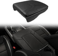 Muslogy Center Console Armrest Cover Compatible with Dodge Ram1500 2500 3500 2019-2025 Comfort Armrest Pad Arm Rest Cushion Vegan Leather Protector 1-Inch Extra Thick(Bucket Seat ONLY, NO FOR LIMITED)