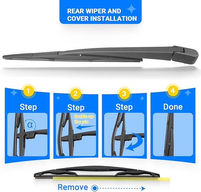 Windshield Wiper Blades Replacement for 2016 2017 Subaru Crosstrek / 2013 2014 2015 Subaru XV Crosstrek Original Factory Quality Front Rear Wipers Blade Set - 26" 16" 12" (Pack of 3)