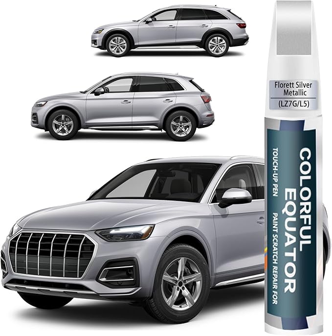 Florett Silver Metallic(LZ7G/L5) Touch Up Paint Compatible with Audi, Car Paint Pen Scratch Repair Two-In-One Touch Up Paint, Premium Car Scratch Remover for Deep Scratches