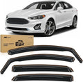 Nilight Vent Window Visors for Ford Fusion 2013 2014 2015 2016 2017 2018 2019 2020, in-Channel Rain Guards, Original Window Deflectors-4PCS