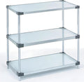 Omega 3-Tier Solid Galvanized Shelves, 18" Deep x 54" Wide x 34" HighHeavy Duty Storage Rack, Shelving Unit, NSF Certified, Ideal for Kitchen Garage Office Restaurant Warehouse 800-lb Capacity