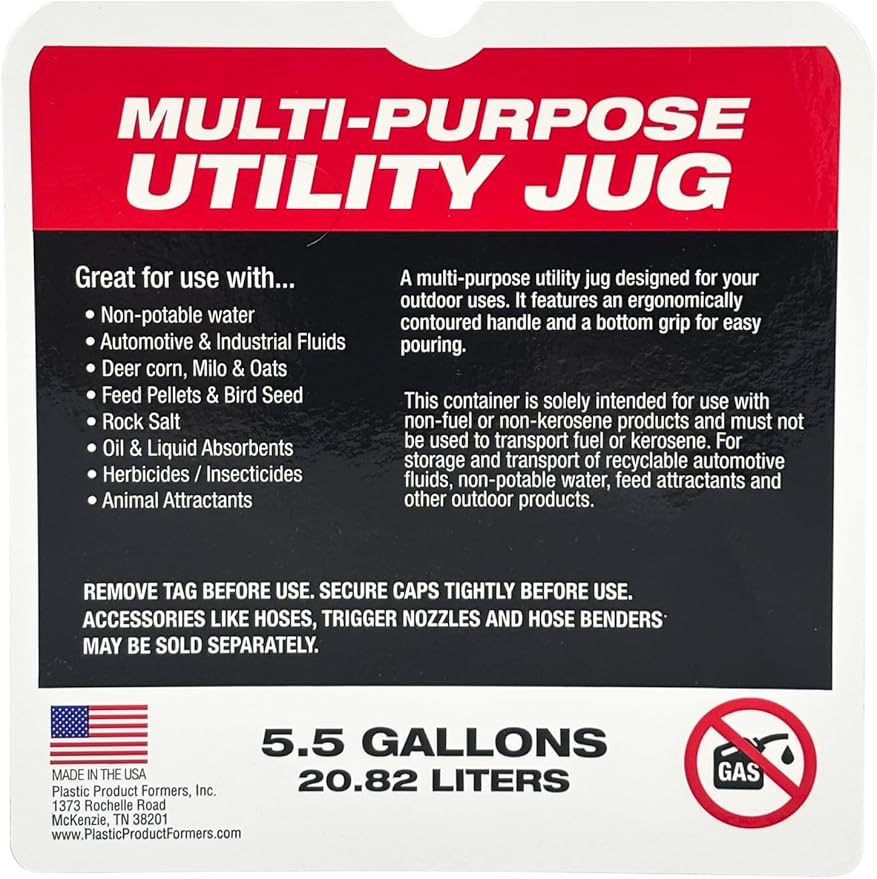 VP Racing Utility Container 5.5 Gallon - 2 Pack With 2 Deluxe Hoses and a Get Bent Hose Bender (V-Twin, 2 Pack)