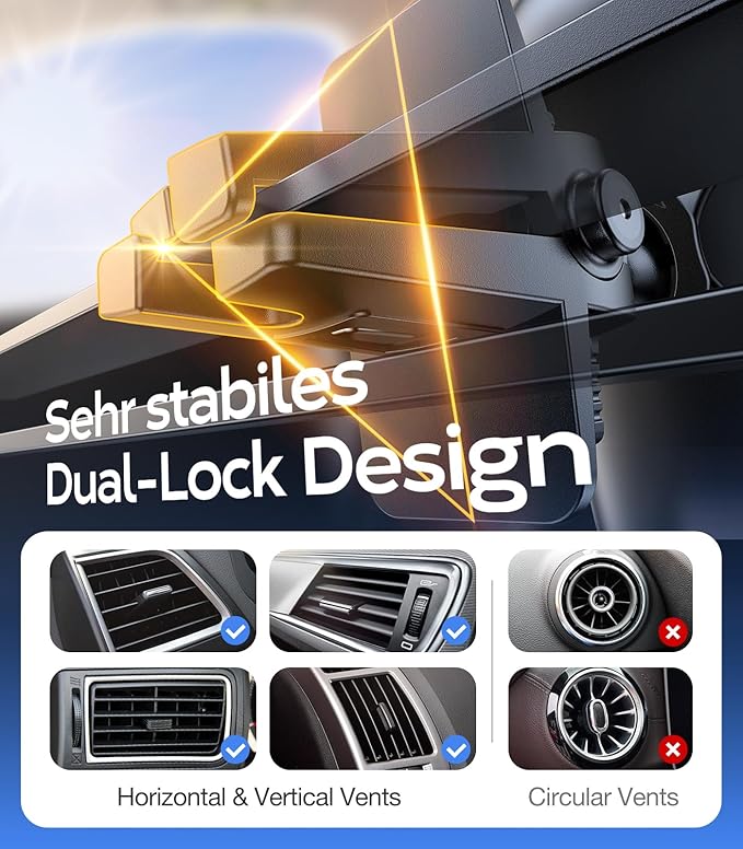 TORRAS 2025【Strongest Suction & Military-Grade】 Phone Holders for Your Car,【Patent & Safety Certs】 Car Phone Holder Mount Truck Stand for Dashboard Windshield Vent for iPhone 16 15 Pro Max, Navy Blue