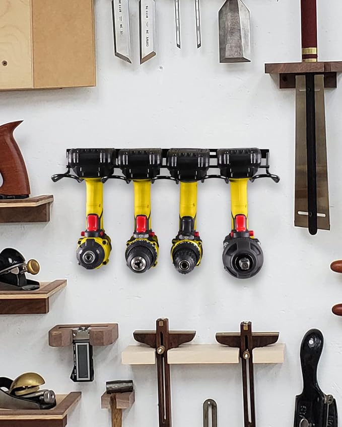 Power Tool Organizer - Wall Mount Style Heavy Duty Tool Shelf & Rack with Compact Design
