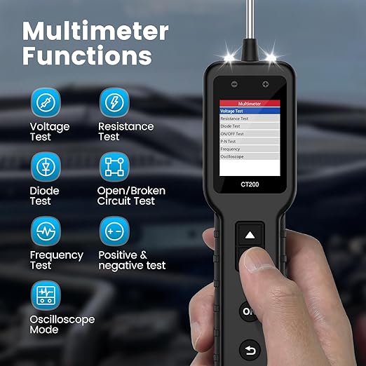 Automotive Circuit Tester, Power Circuit Probe Tool, 12-24V Electrical Short Open Breaker Circuit Finder, CT200 Auto Electrical Circuit Tester, Car Fuse Tester, Automotive Tool