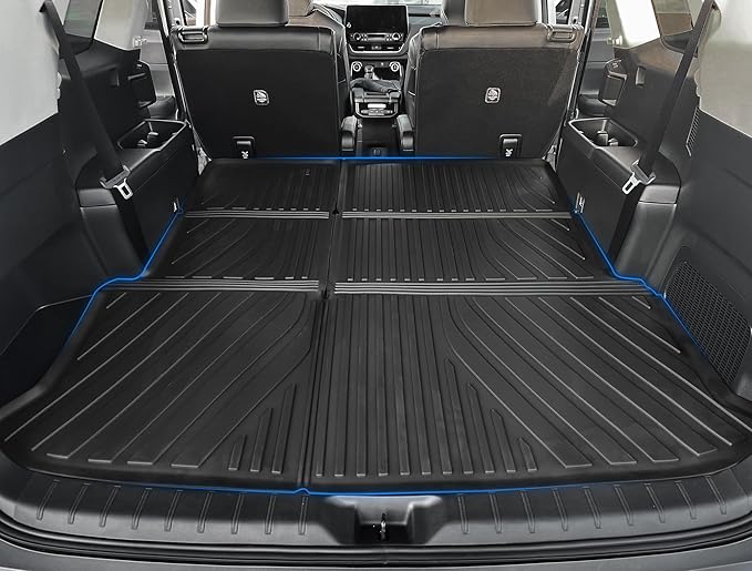 OEDRO Floor Mats Trunk Mat with Backrest Mat Fit for 2025 2026 Chevrolet Equinox (Only Gas) & GMC Terrain, Custom Fit TPE All Weather Car Floor Liners for Chevy Equinox & GMC Terrain Accessories