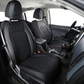 LUCKYMAN CLUB Chevy Colorado Seat Covers, fit for 2015-2022 Colorado Crew Cab Z71 LT ZR2 Work Truck with Faux Leather (Black&Red)