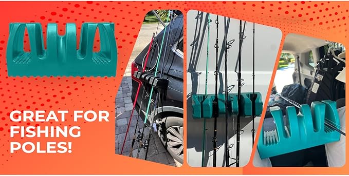 Magnetic Surfboard & Fishing Pole Holder – Vertical & Horizontal Storage Rack for Cars, Trucks & Garages – Heavy-Duty, Non-Slip Mount for Rods, Bicycles, Skis, Tools & More