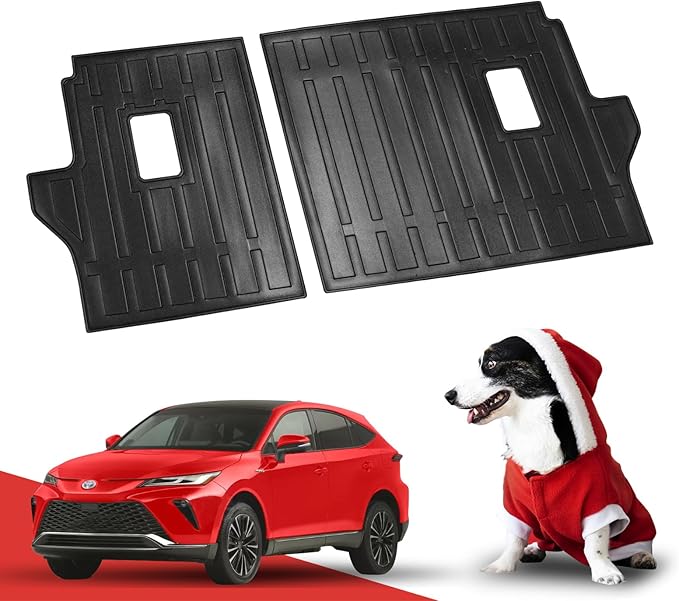 Compatible for 2021-2023 2024 2025 Toyota Venza Kick Mats Backrest Mats, All-Weather Rear Trunk Mat Rear Seat Back Cargo Cover Protector Fit for Toyota Venza Accessories 2021 2022 2023 2024 2025