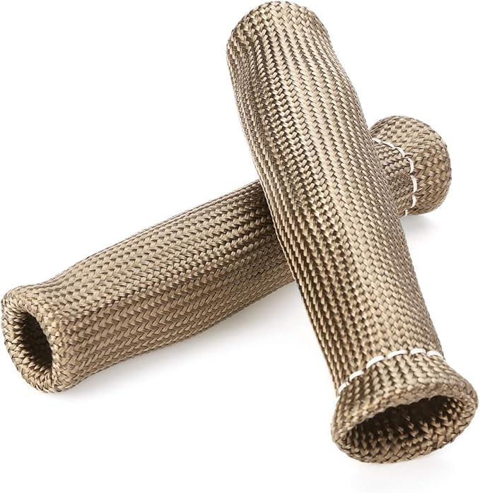 Titanium Spark Plug Wire Boots Thermal Protection Insulator Sleeve, 2500 Degree Heat shield Cover Wrap 6 inch for Car Truck 8PCS